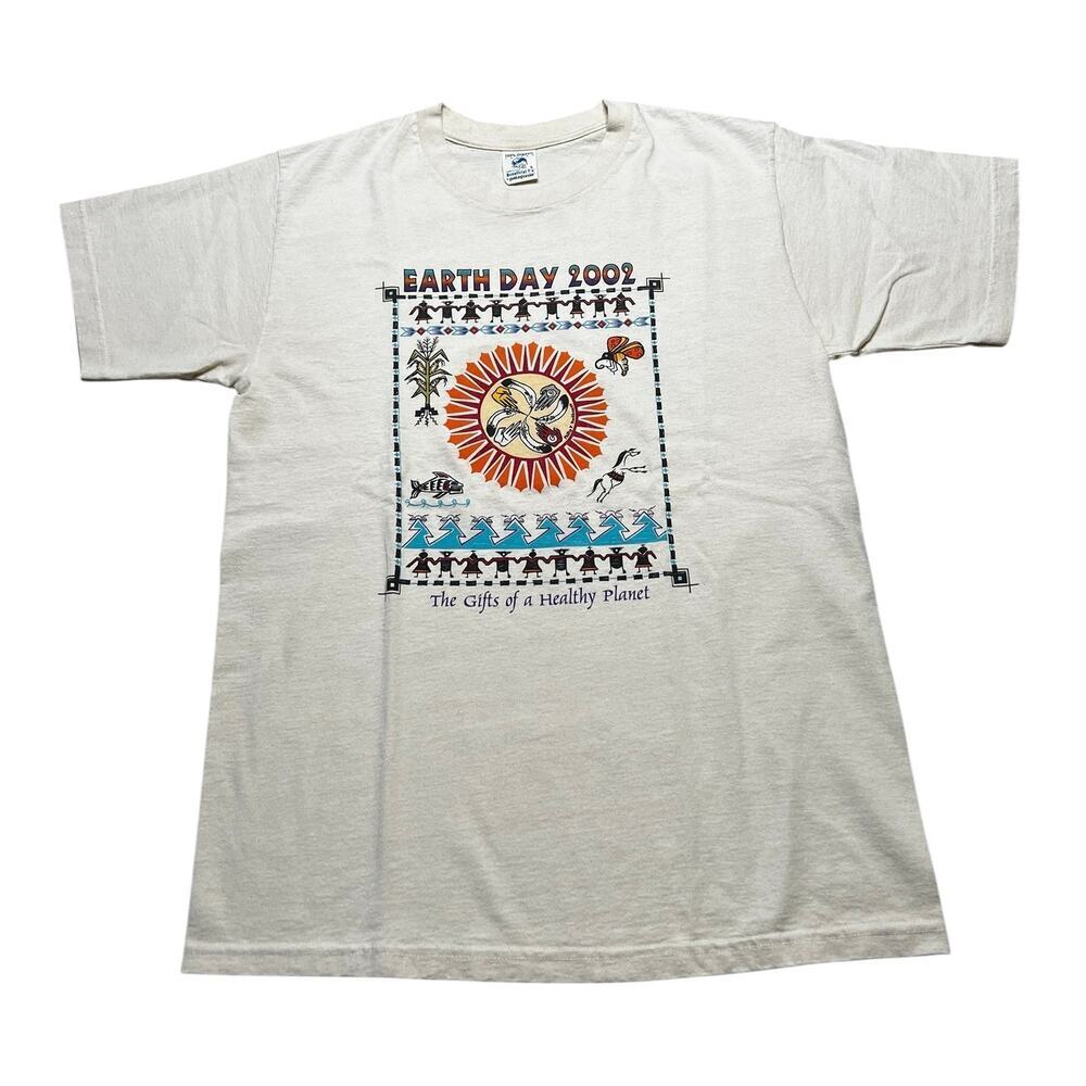 Vintage Patagonia Earth Day 2002 " The gift of a Heathy Planet " T shirt Sz S